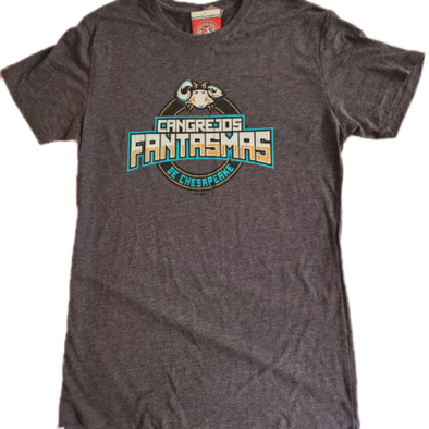Chesapeake Baysox ADULT Cangrejos Primary Logo CHARCOAL GRAY T-shirt