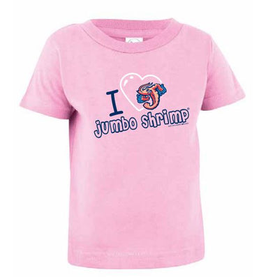 Jacksonville Jumbo Shrimp Soft As A Grape Pink Infant Tee