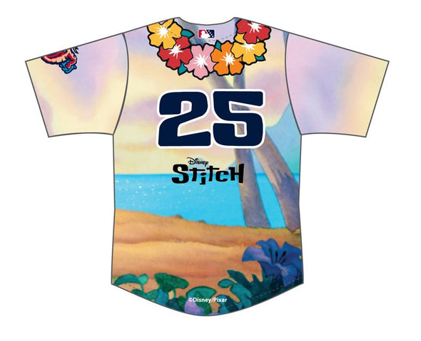 Jacksonville Jumbo Shrimp OT Sports Lilo & Stitch Youth Theme Night Jersey