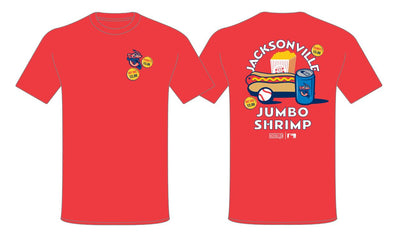 Jacksonville Jumbo Shrimp Baseballism Ballpark Food Tee