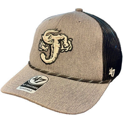 Jacksonville Jumbo Shrimp '47 Charcoal Carbon Rope Trucker