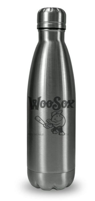 Worcester Red Sox Silver 17oz Primary Bottle
