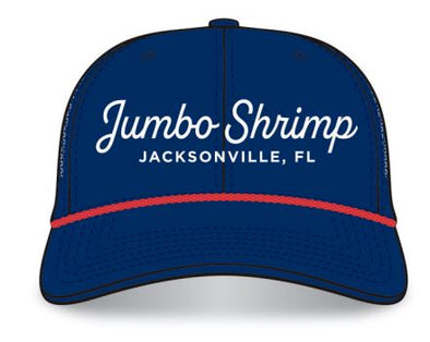 Jacksonville Jumbo Shrimp OC Sports Navy Script Eephus Snapback