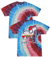 Jacksonville Jumbo Shrimp Puppie Love Youth Ice Cream Tie Dye Tee