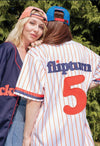 Jacksonville Jumbo Shrimp Official League flipturn x Jumbo Shrimp Pinstripe Jersey