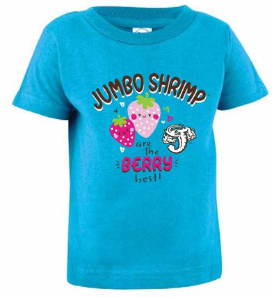 Jacksonville Jumbo Shrimp Soft As A Grape Turquoise Berry Infant Tee