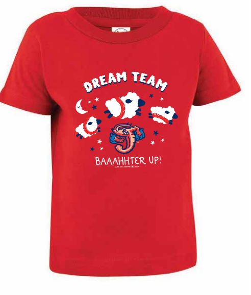 Jacksonville Jumbo Shrimp Soft As A Grape Red Dream Team Infant Tee