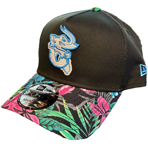 Jacksonville Jumbo Shrimp New Era Floral Nights A-Frame 9Forty Snapback