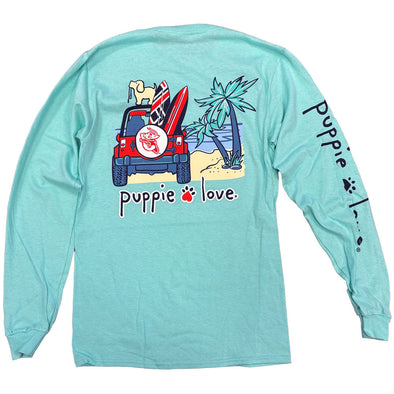 Jacksonville Jumbo Shrimp Puppie Love Beach Pup L/S Tee