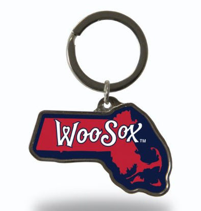Worcester Red Sox WooSox MA State Keychain