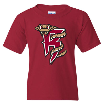 Timber Rattler Bimm Ridder Youth Cardinal R Logo Tee