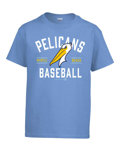 Myrtle Beach Pelicans Adult Carolina Blue Stout Tee