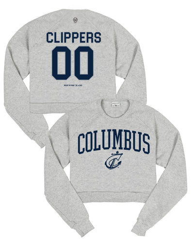 Columbus Clippers Where I'm From Women's Ash Crop Crew