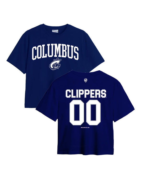 Columbus Clippers Where I'm From Women's Columbus Arch Navy Easy Tee