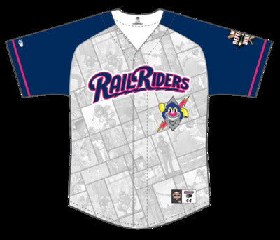 Scranton/Wilkes-Barre RailRiders Marvel Defenders of the Diamond Jersey