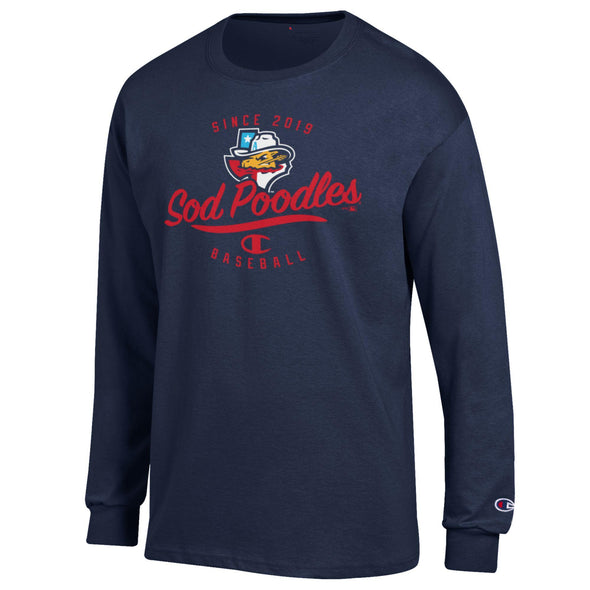 Amarillo Sod Poodles Champion Navy State Long Sleeve