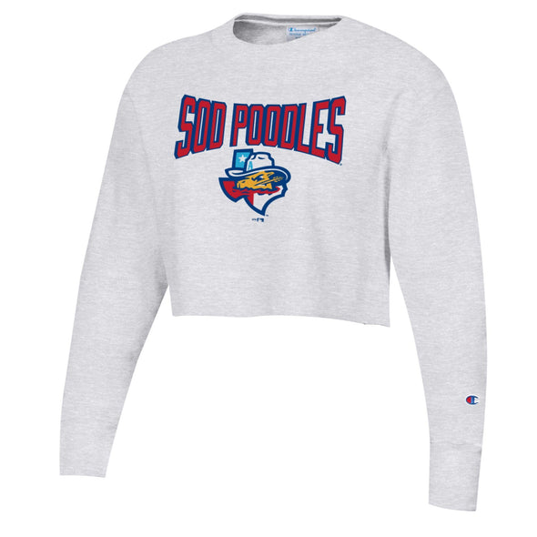 Amarillo Sod Poodles Women's Champion Grey State Crop Crew