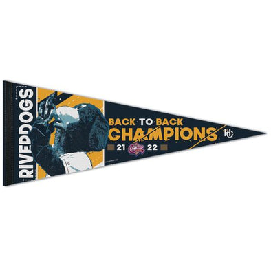 Charleston RiverDogs Back to Back Carolina League Championship Felt Pennant