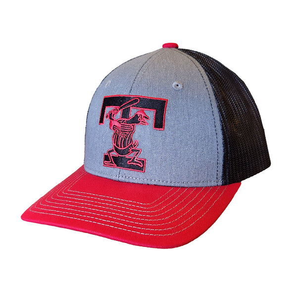 Toledo Mud Hens Charcoal / Black / Red Trucker Mesh OC Cap