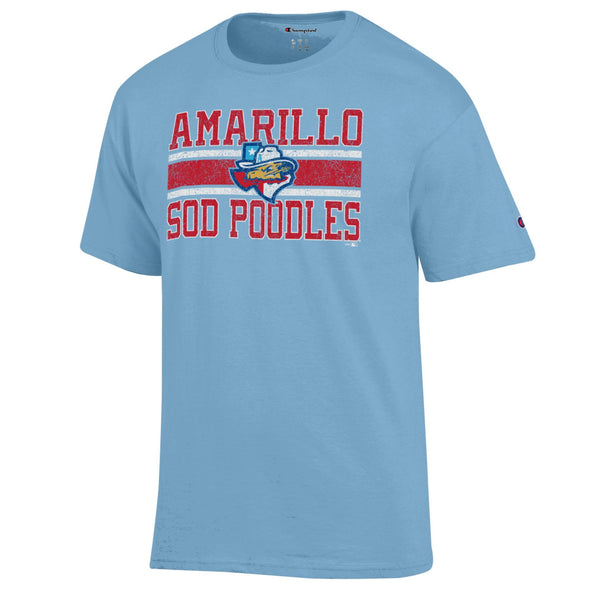Amarillo Sod Poodles Champion Denim Blue State Tee