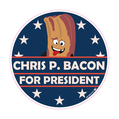IronPigs Cris P Bacon For President Sticker