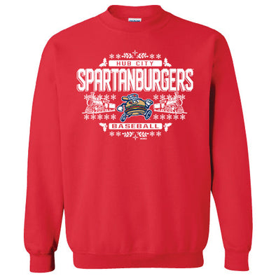 M Adult Hub City Spartanburgers Christmas Sweater