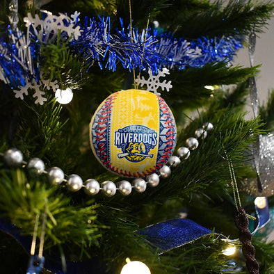 RiverDogs Christmas Baseball Ornament