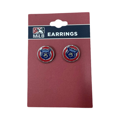 Circle Bear Logo Earrings