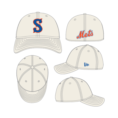 Syracuse Mets New Era 3930 Tan Classic Flex Fit Cap