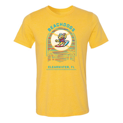 Clearwater BeachDogs 108 Stitches Palm Skyline Tee