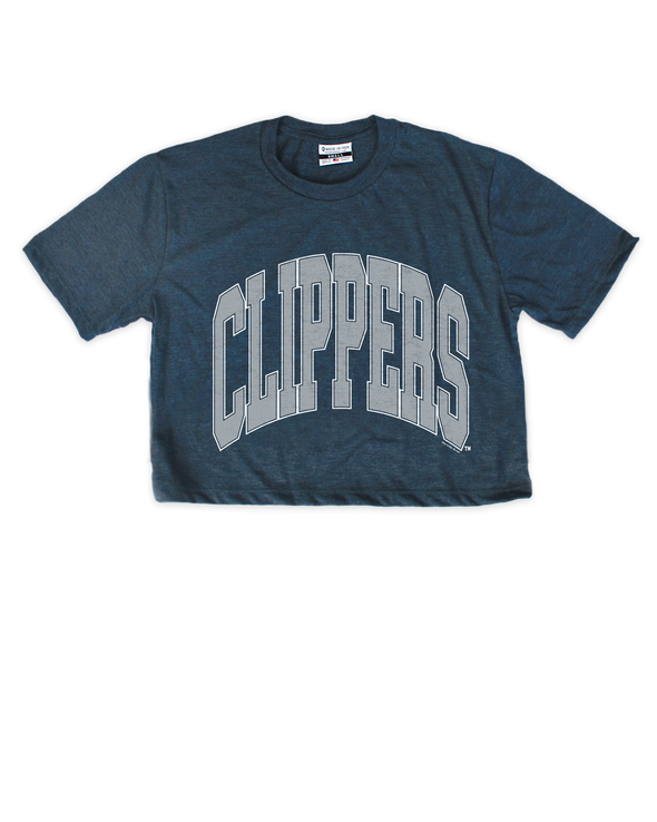 Columbus Clippers Where I'm From Women's Big Font Navy Crop Top