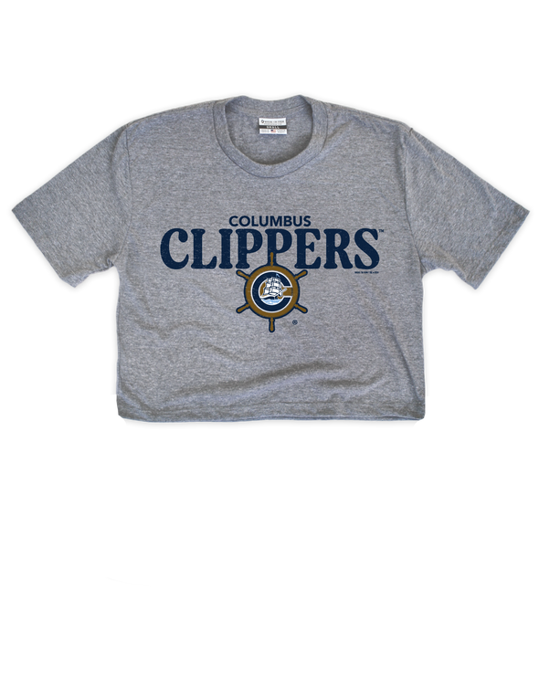 Columbus Clippers Where I'm From Women's Ship Wheel Crop Top