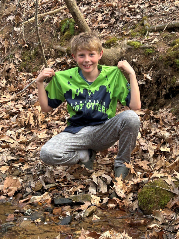 The Asheville Tourists YOUTH Snot Otters Replica Jersey