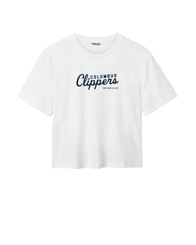 Columbus Clippers Where I'm From Women's White Small Font Easy Tee