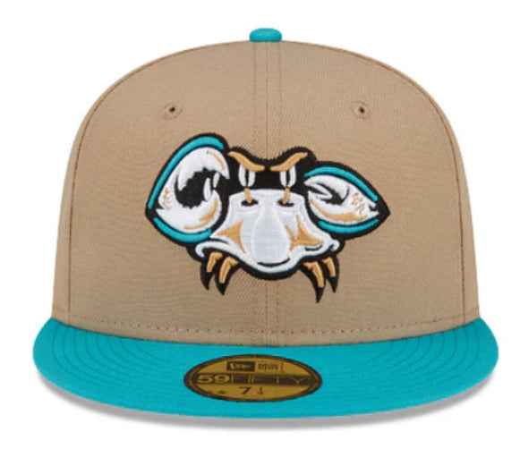 Chesapeake Baysox Cangrejos New Era Copa TAN 59Fifty Fitted Cap
