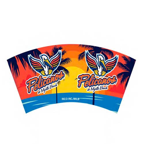 Myrtle Beach Pelicans Rico Industries Copa Fully Sublimated 16oz Acrylic Tumbler with Straw