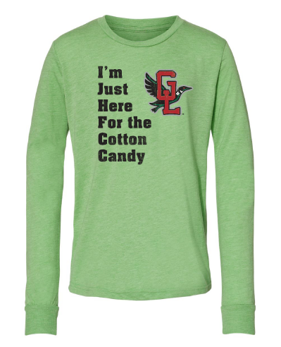 Great Lakes Loons 108 Stitches Green Cotton Candy Long sleeve - Youth