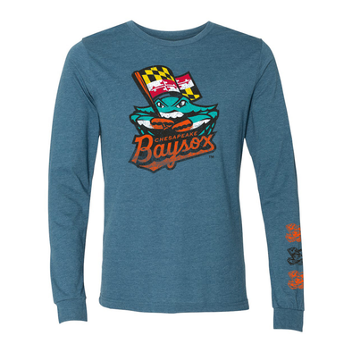 Chesapeake Baysox ADULT Long Sleeve Primary Teal