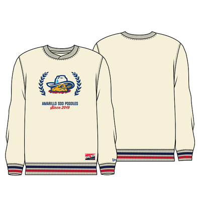 Amarillo Sod Poodles New Era Cream Game Crossover Crew
