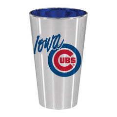 Iowa Cubs Silver/Royal Pint Glass