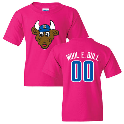 Durham Bulls Pink Toddler Wool E. Bull T-Shirt