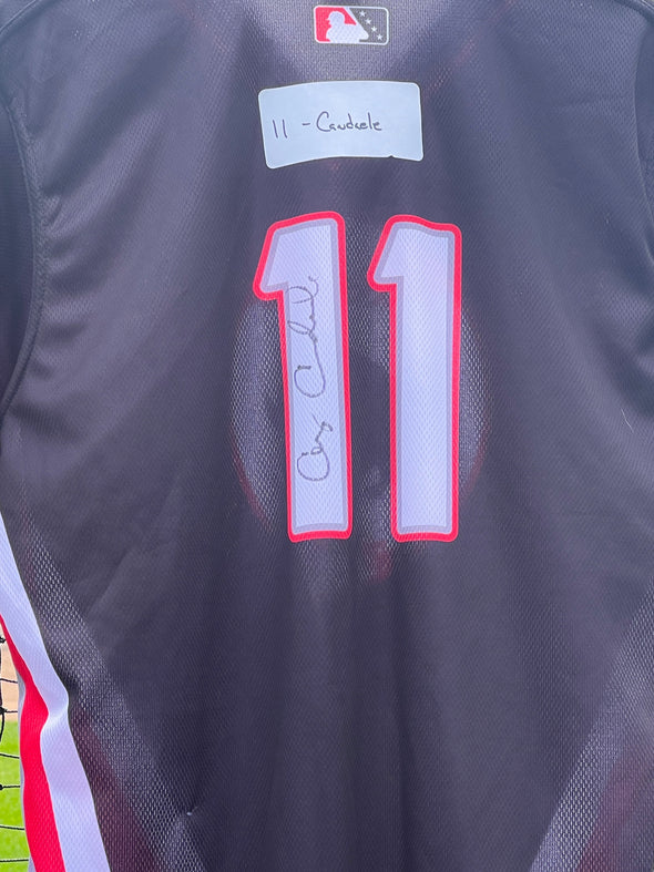 Buffalo Bisons Autographed & Game Worn Sublimated Hockey Black Jersey - Manager Casey Candaele #11 Size 46