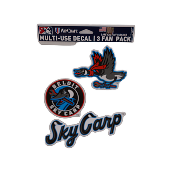 Beloit Sky Carp Wincraft 3 Pack Fan Decal