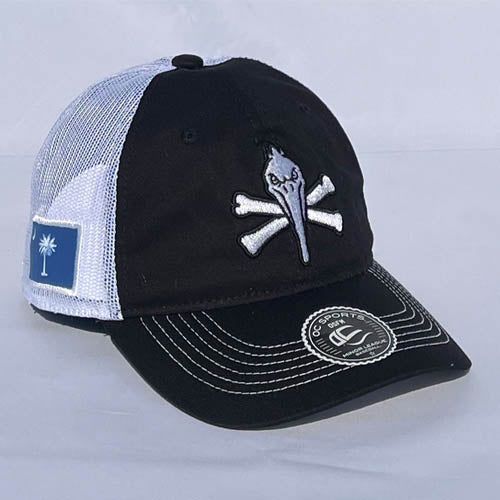 Myrtle Beach Pelicans Outdoor Cap Black Pirate Downhome Adjustable Cap