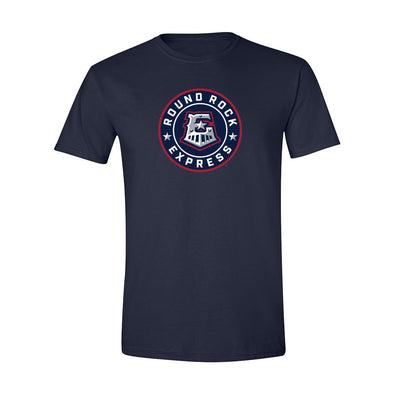 Round Rock Express Navy Primary Logo Tee