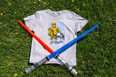 Amarillo Sod Poodles Youth Grey Star Wars Droid Tee