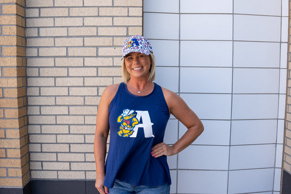 Amarillo Sod Poodles Women's Navy Hi/Low Lean A Tank