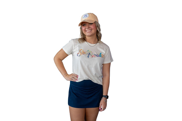 Amarillo Sod Poodles '47 Women's Sand Word Frankie Tee