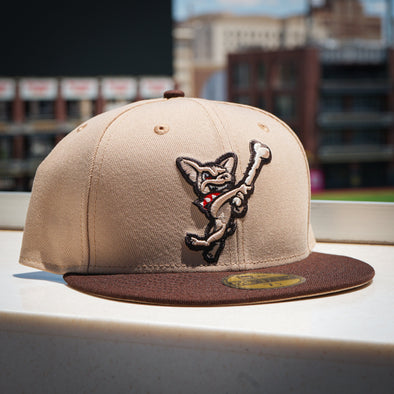 ELPASO CHIHUAHUAS BROWN SWINGING NEW ERA FITTED HAT