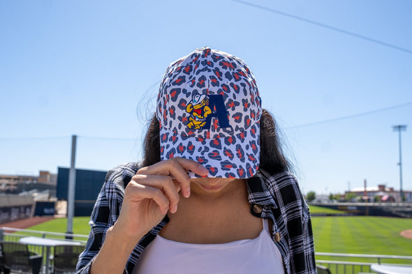 Amarillo Sod Poodles New Era Women's Leopard Lean A 9TWENTY